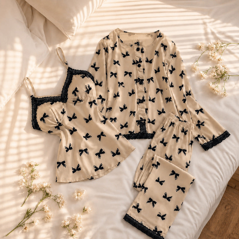NO1254 women's butterfly print pajama set wholesale - image 3