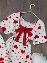 Heart Print Square-Neck Pyjama Set — image 3