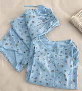 Floral Button-Front Shorts Pyjama Set — image 2