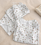 Floral Button-Front Shorts Pyjama Set — image 3