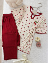 Cherry Print Short-Sleeve Pyjama Set — image 2