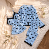 Bow Print Three-Piece Pyjama Set — image 2