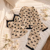 Bow Print Three-Piece Pyjama Set — image 3