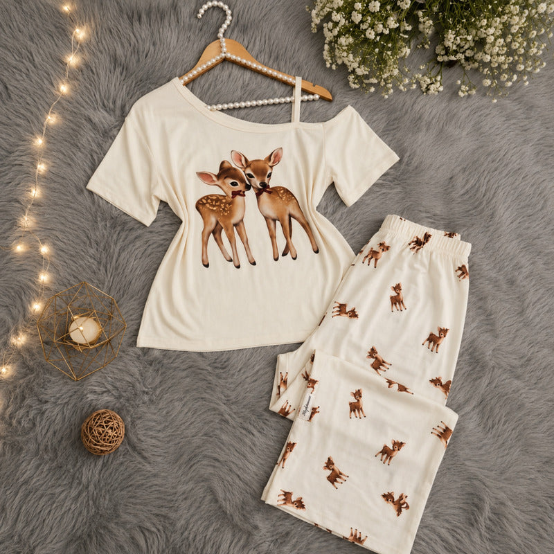 NO1256 women's printed pajama set wholesale - image 2