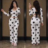 Heart Print Tie-Back Lounge Set — image 3