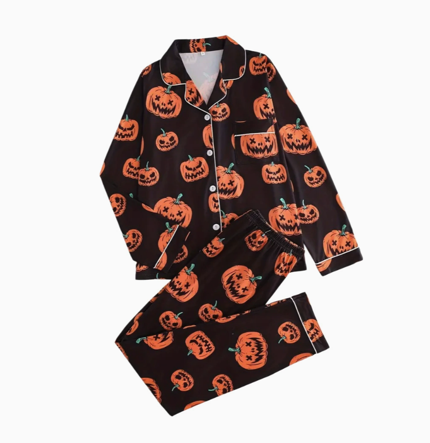 NO1301# Women’s Long Sleeve Printed Button Pajama Set Wholesale