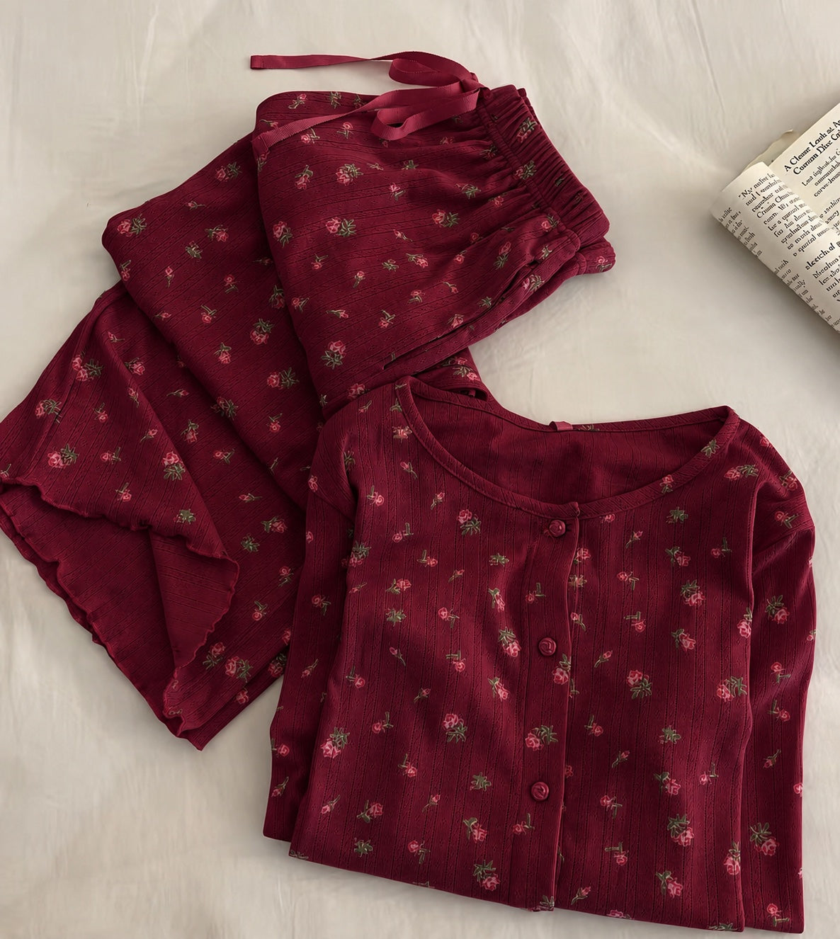 NO1279 women's floral short-sleeve shorts pajama set wholesale - image 4