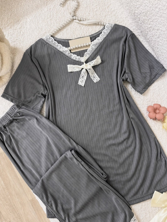 NO1260 women's short-sleeve loungewear set wholesale - image 1