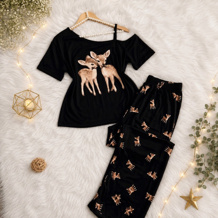 Deer Print Pyjama Set | 1256
